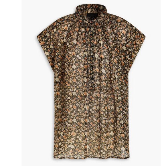 Nili Lotan Normandy Floral-Print Cotton Top - Picture 3 of 12